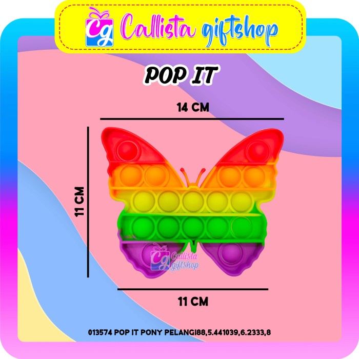POP IT FIDGET POP IT RAINBOW POP IT MURAH POP IT UNICORN POP IT PELANG - GLOW UNI