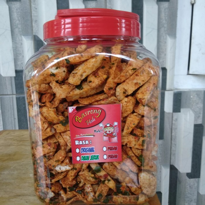 

✨Ready Stok✨ - Basreng pedas murah 1kg - Daunjeruk pedas