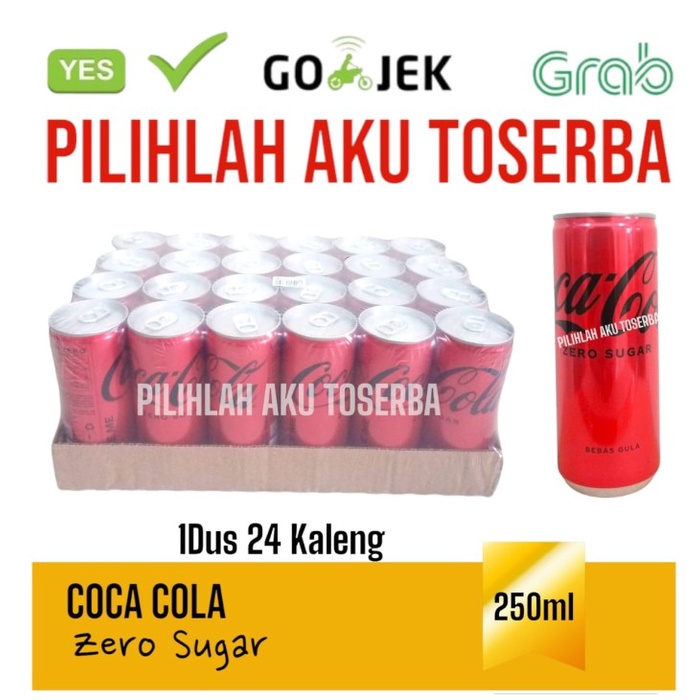 

Coca Cola ZERO SUGAR KALENG CAN 250 ml - ( HARGA 1 DUS )