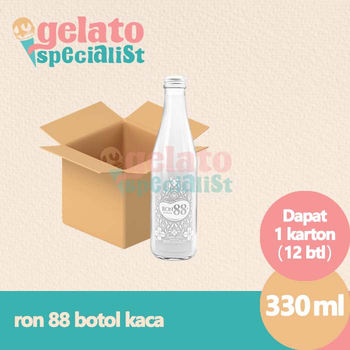 

RON88 Air Mineral Kemasan Botol Kaca 330ml Paket 12 pcs