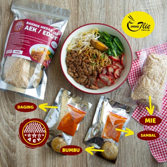 

Bakmie AEK Frozen 1 serving /Bakmi Babi Non Haa Tirta ie Approved
