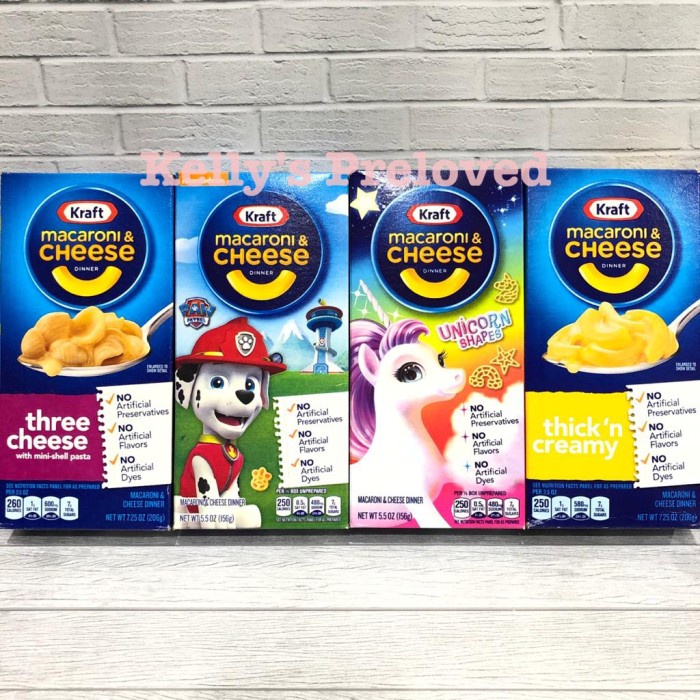 

KRAFT MACARONI & CHEESE | UNICORN | PAW PATRO | THREE CHEESE MAC USA -