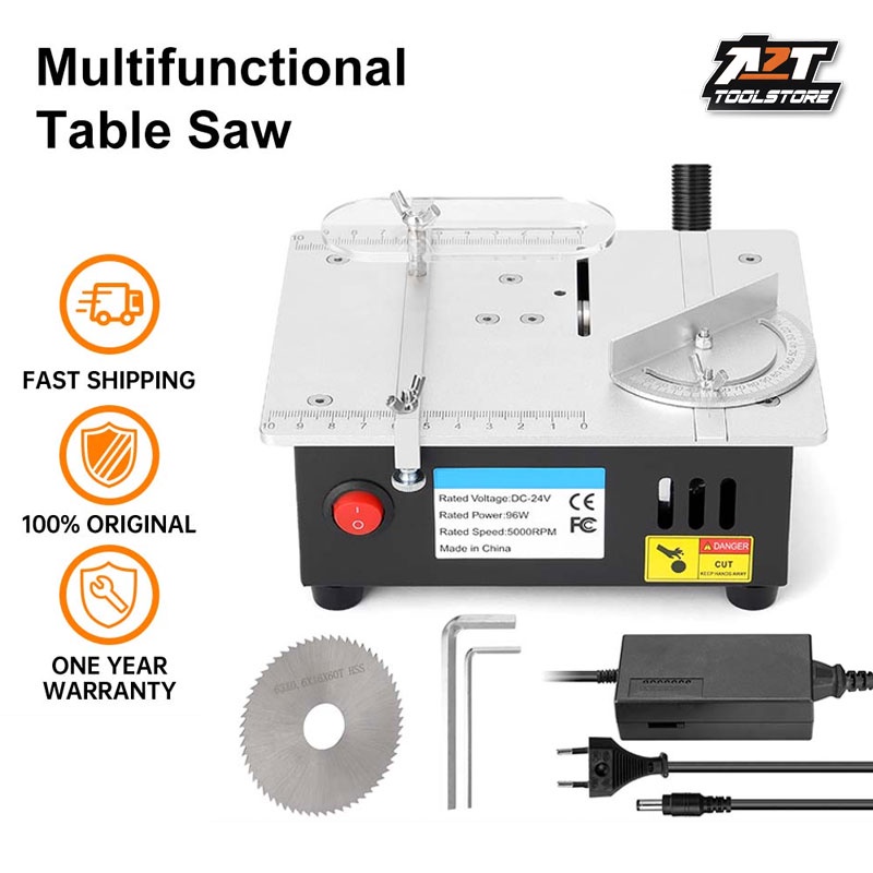 Table Saw Mini Electric Mesin Gergaji Meja Woodworking Bench Portable