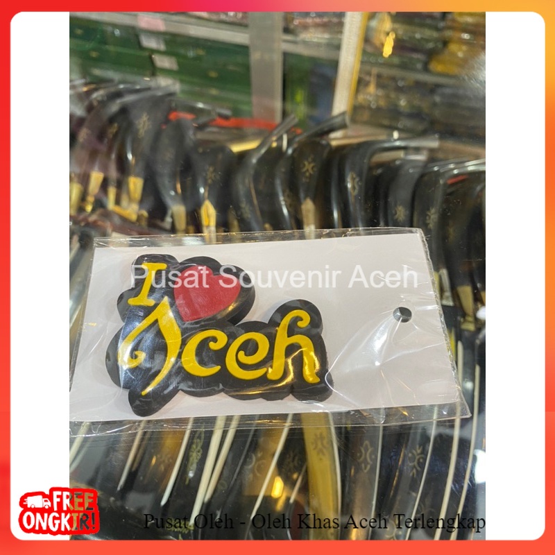 tempelan kulkas karet motif khas aceh | magnet kulkas souvenir aceh