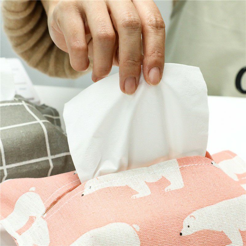 COD - MJ77 - TEMPAT TISSUE BAHAN KANVAS SARUNG TISSUE BAHAN KANVAS