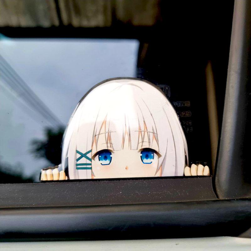 STIKER KACA MOBIL NGINTIP TIMBUL SIESTA ANIME TANTEI WA MOU SHINDEIRU