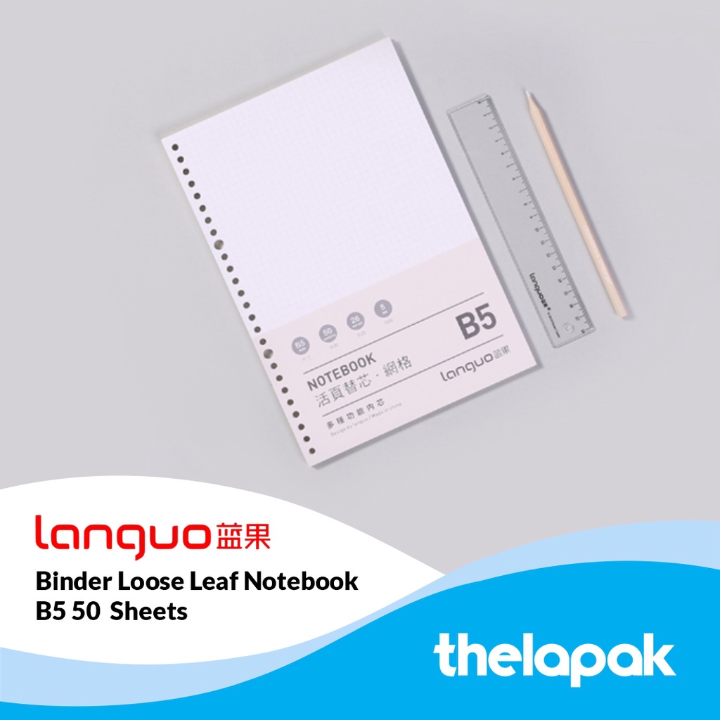 

Kertas Refill B5 Languo Halaman Garis Kotak Binder Loose Leaf Notebook