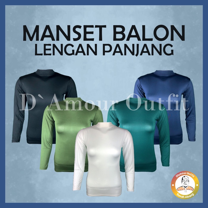 Promo - Manset Wanita, Manset Wanita Lengan Panjang Turtleneck Balon Halaman 2 - Coklat Tua, L - Sed