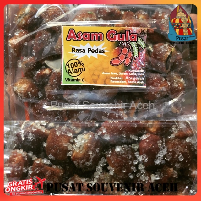 

Permen Asam Gula Aceh Manis Pedas Biji / Non Biji