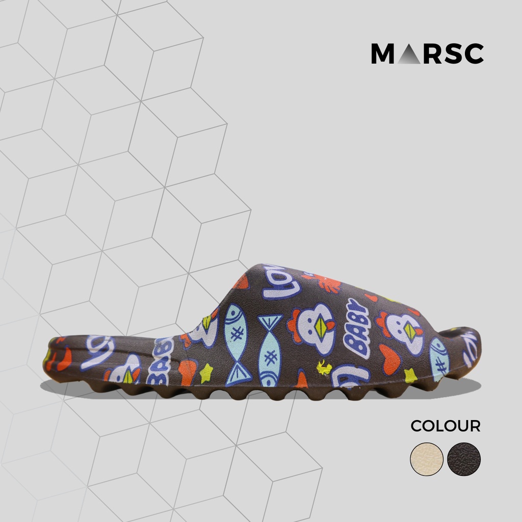 MARSC Sandal Selop Eva Yeezy Kanye West Unisex Sol Tebal Karet Premiun Anti Slip Original Impor Love