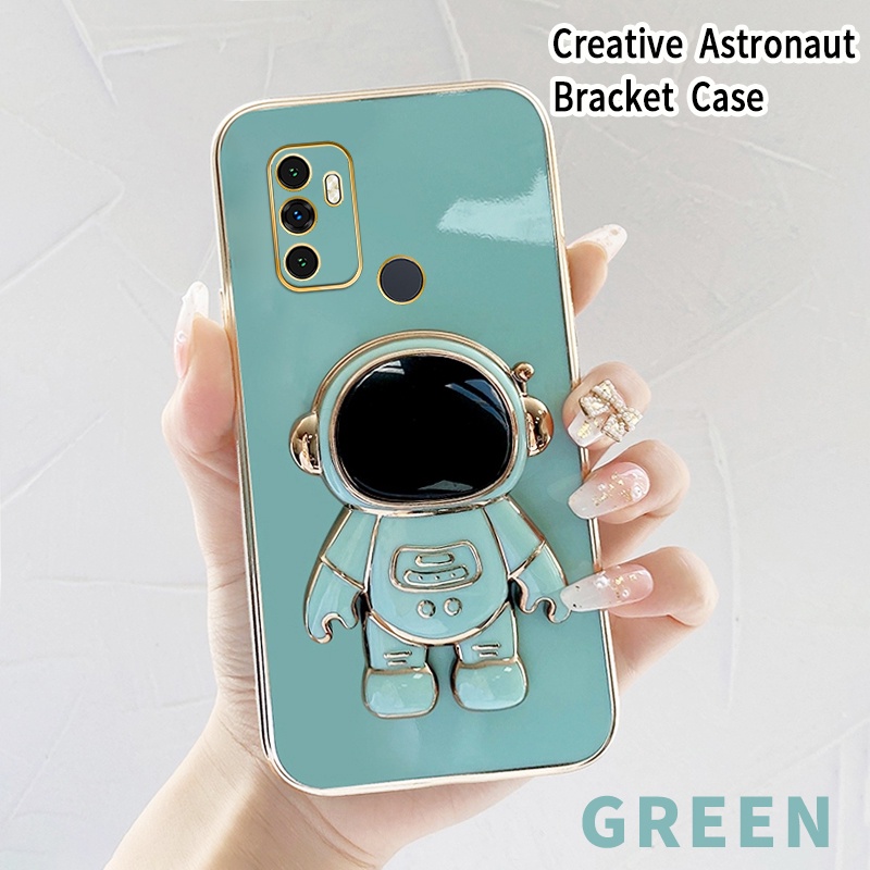 SOMYEE Stand Casing Hp For Oppo A53 2020 A11s A33 A32 A53s 4G Holder Case Braket Astronot Dudukan So
