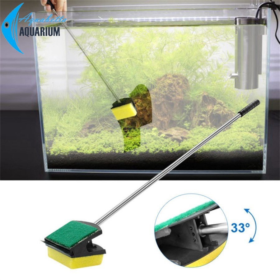 Scaper Stainless Aquarium Pembersih Kaca Sikat Akuarium Stenlis 60cm