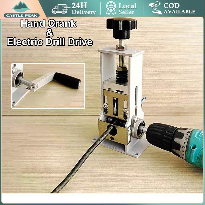 Mesin Kupas Kawat Manual Wire Stripping Machine Dengan Engkol Tangan Digunakan Dengan Tangan Bor Lis