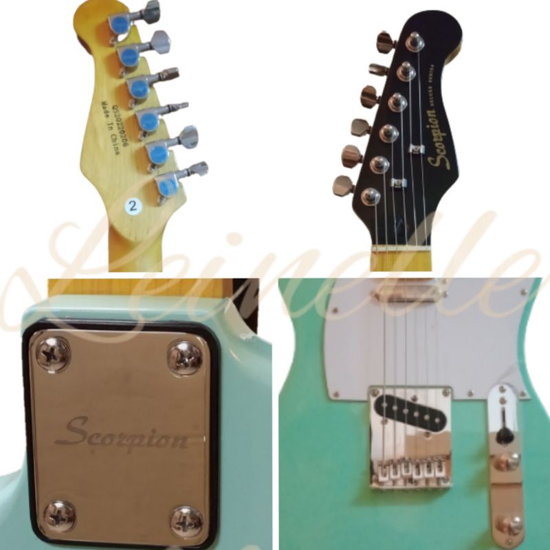 RK Gitar Elektrik Scorpion DT-130 ST-130 Telecaster Electric Guitar DT130 ST130Bonus Kaos(T-Shirt)