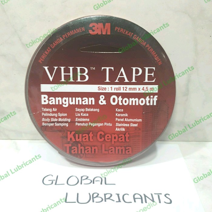 

Double Tape 3M VHB 12mm x 4,5m Untuk Bangunan & Otomotif