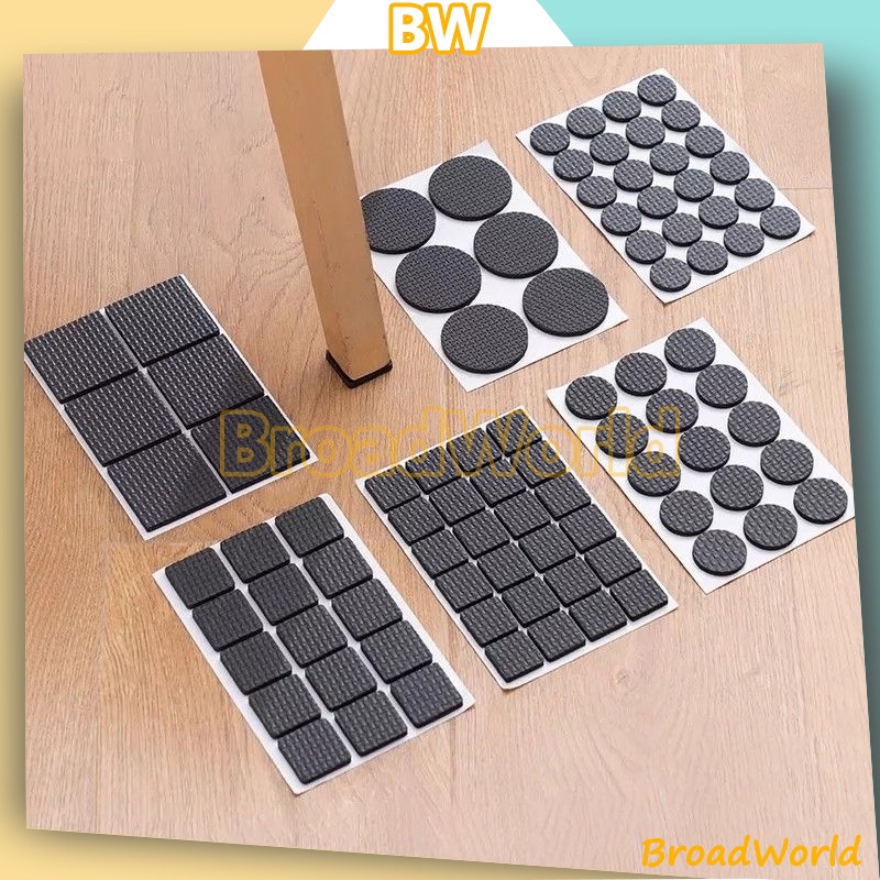 48PCS Karet Alas Kaki Meja Kursi Funiture Anti Slip / Bantalan Karet Karet Anti Slip Licin Meja Kurs