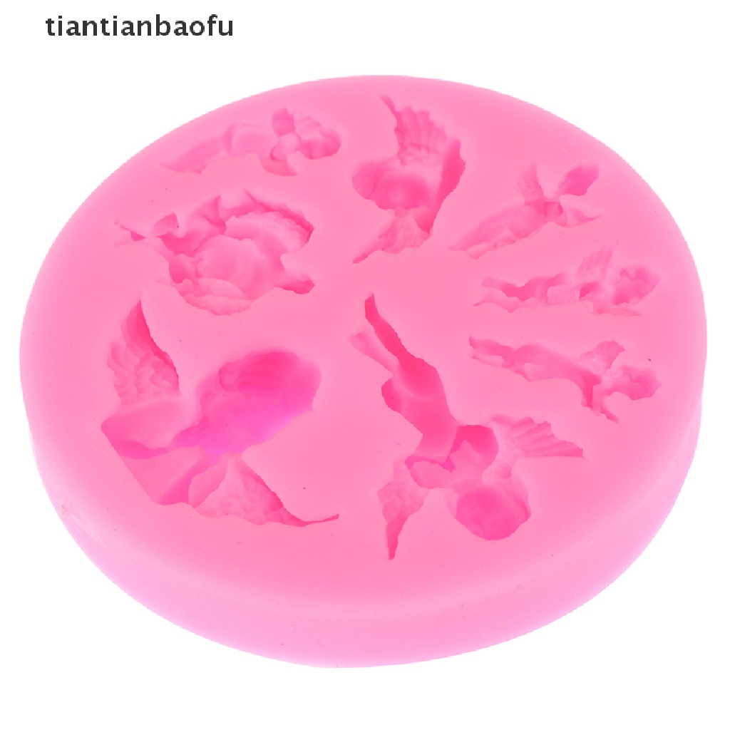 [tiantianbaofu] Angel Baby Silicone Mold Cetakan Fondant Cetakan Coklat Kue Decorag Alat Butik