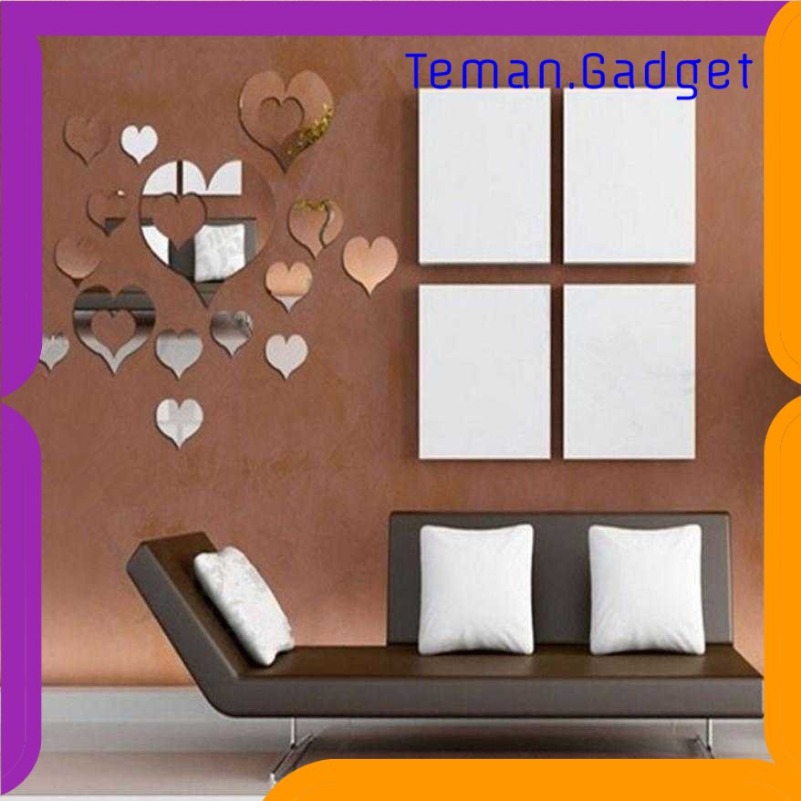 TG -  ART SOLEDI Sticker Dekorasi Dinding Love Mirror Acrylic 16 PCS - SL08