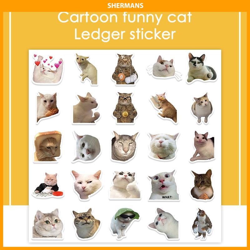 

[Ready Stock❤️]Kartun Kucing Lucu Buku Tempel Stiker Pribadi Grafiti Bagasi Ponsel Case Gitar Skateboard sherman