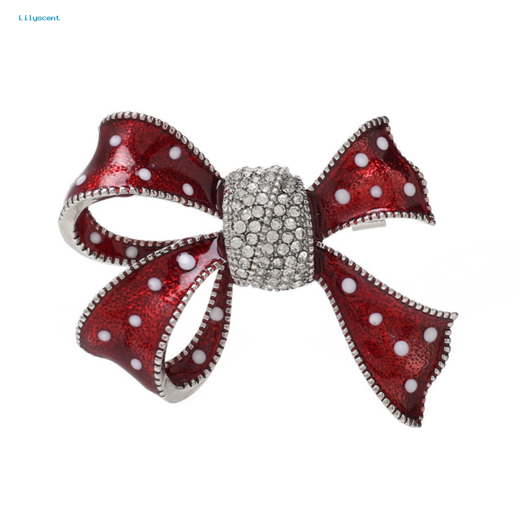 Lilyscent Pengerjaan Halus Bros Pin Untuk Pesta Universal Stylish Brooch Pin Bow-knot