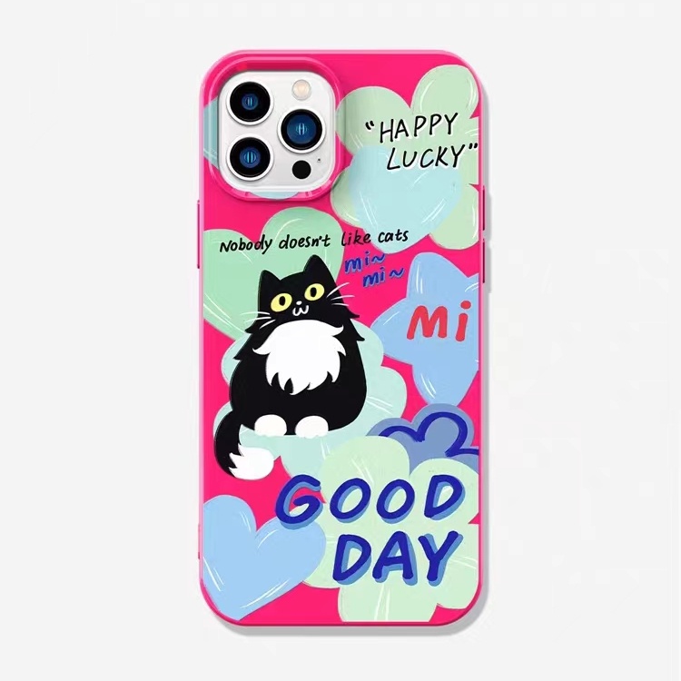 Iphone 14Plus iPhone 14seri TPU Soft Case Phone Case ins Kamera Perlindungan Iphone14 13 11 14Plus Pro Max7 8Plus X XR 12mini 13mini Empat Sudut Shockproof