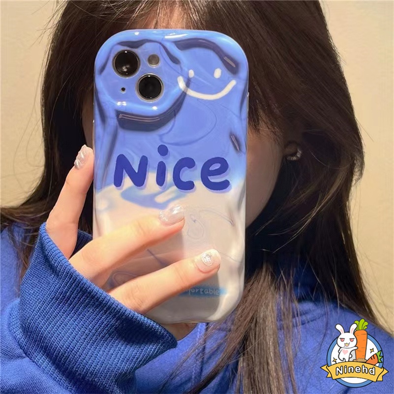 IPHONE Casing Kompatibel Untuk Iphone14 13 12 11 Pro Max X Xr Xs Max8 7 6 6s Plus SE 2020 Gaya Jepang Korea Simple Inggris Susu Halo Dyed Cream Phone Case Shockproof Cover Pelindung