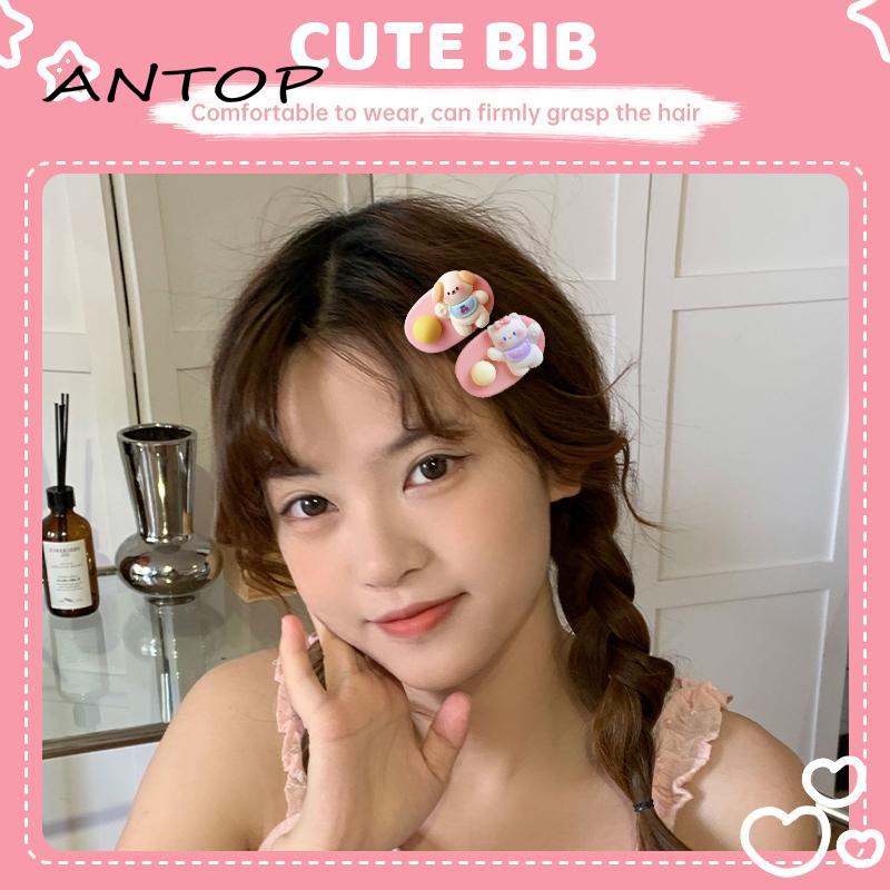 [Antop Termurah] Klip Duckbill Oval Manis Lucu Bib Kartun Jepit Rambut Beruang Kecil Kucing Anjing Klip Samping