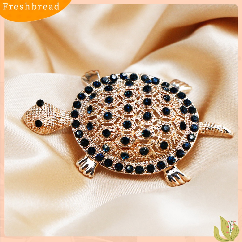 &lt; Freshbread &gt; Pin Bros Bentuk Kreatif Warna Vibrant Menggemaskan Karat Berkilau Hias Alloy Pakaian Syal Turtle Brooch Pin Perhiasan Decor Untuk Wanita