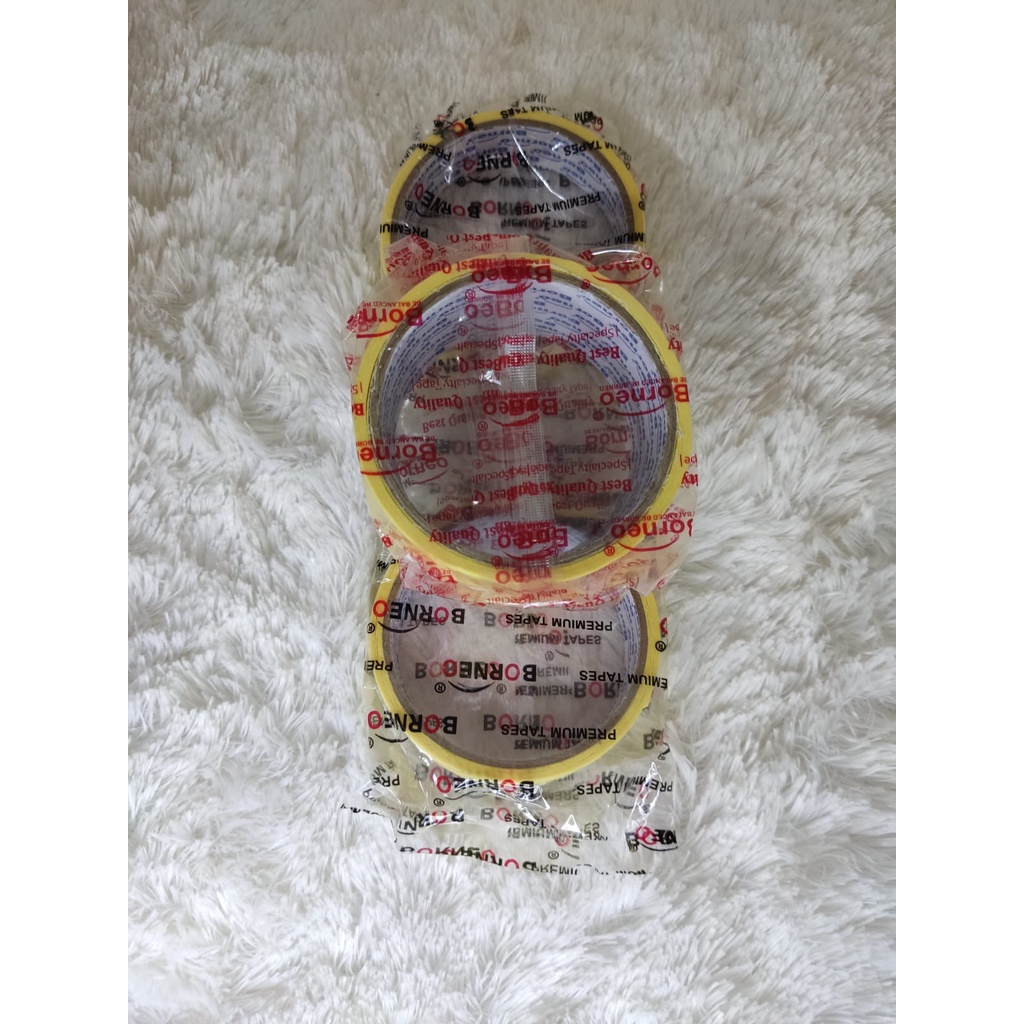 

Isolasi Masking Tape Kuning 7m BORNEO