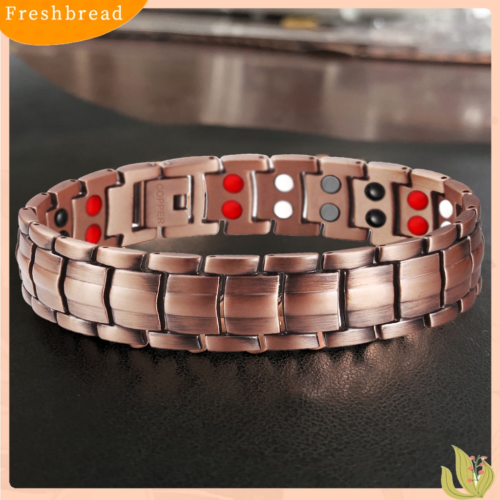 &lt; Freshbread &gt; Pria Gelang ic Tembaga Murni Tahan Lama Halus Gelang Terapi Untuk Pakaian Sehari-Hari