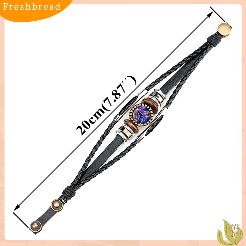 &lt; Freshbread &gt; Gelang Alloy Gaya Punk Hias Vintage Faux Leather Alloy Bracelet Untuk Memorial Pariwisata