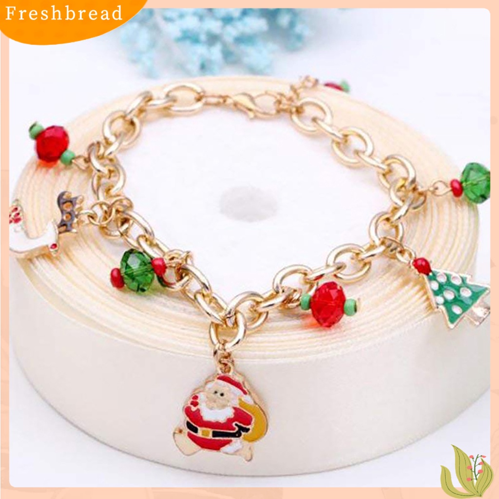 &lt; Freshbread &gt; Gelang Cuff Bangle Rantai Santa Clause Kreatif Halus Untuk Natal