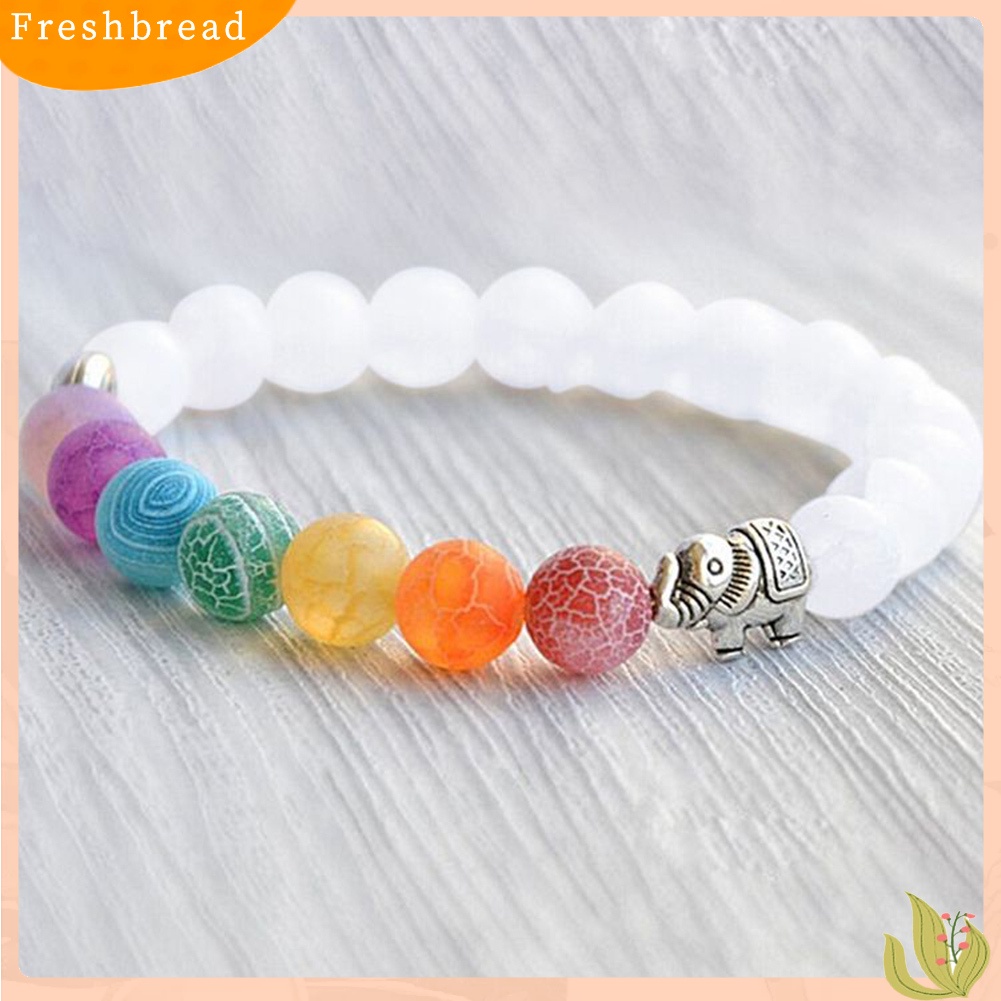 &lt; Freshbread &gt; 7warna Pesona Gerinda Matte Beads Gajah Gelang Yoga Energi Bangle Perhiasan