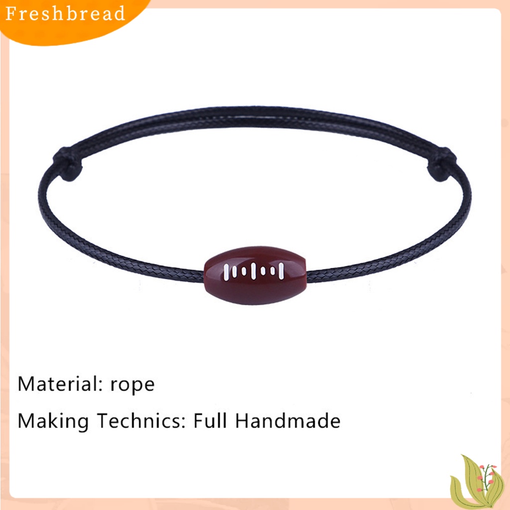 &lt; Freshbread &gt; Sprots Gelang Baseball Braided Unisex Handmade Bead Bracelet Gelang Untuk Pakaian Sehari-Hari