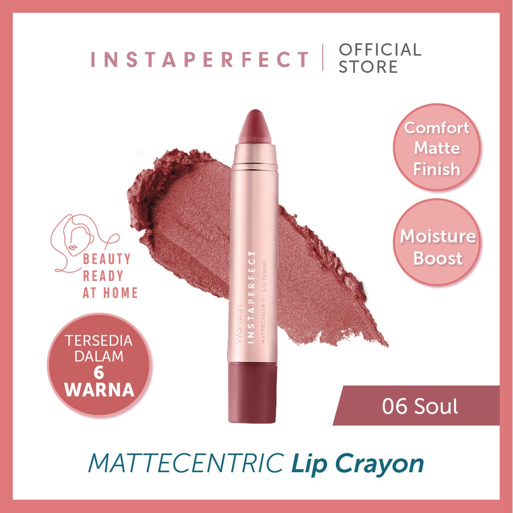 Wardah Instaperfect MATTECENTRIC Lip Crayon 3 g - Lipstick Matte