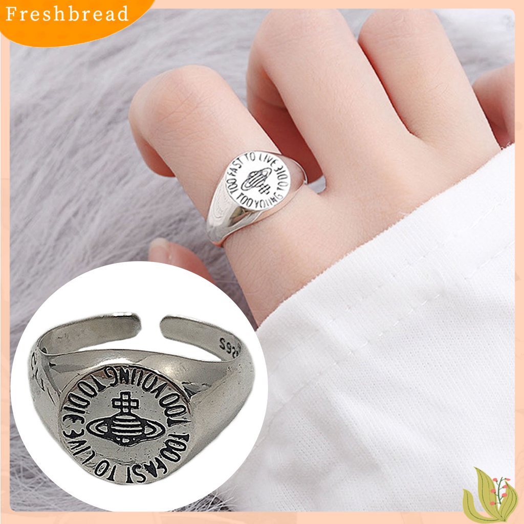 &lt; Freshbread &gt; Cincin Jari Bukaan Adjustable Wanita Saturnus Bulat Semua Cocok Ring Untuk Pacaran