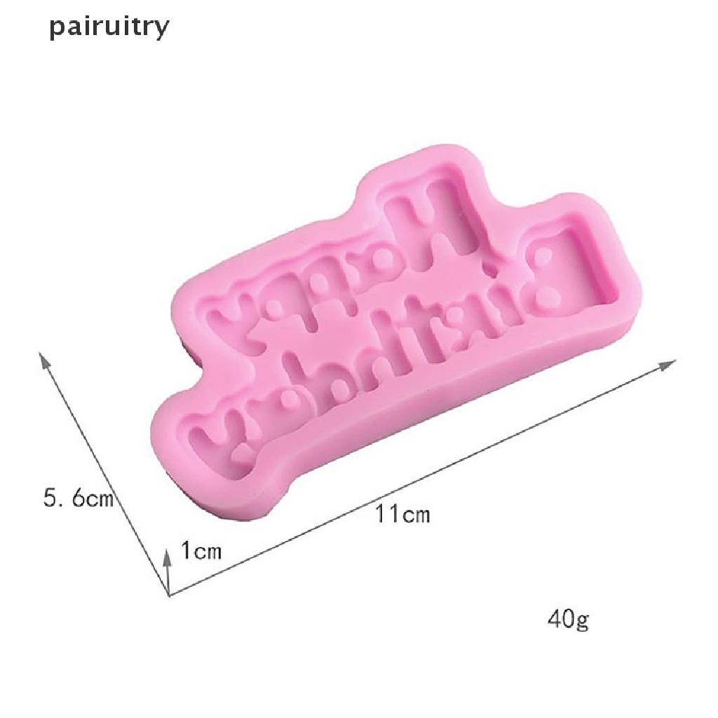 Prt Happy Birthday Shape Silicone Mold Sugarcraft &amp; Cetakan Coklat Alat Dekor Kue PRT