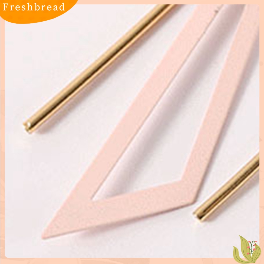 &lt; Freshbread &gt; 1pasang Anting Menjuntai Bentuk Geometris Segitiga Berongga Keluar Anting Drop Warna-Warni Untuk Pernikahan