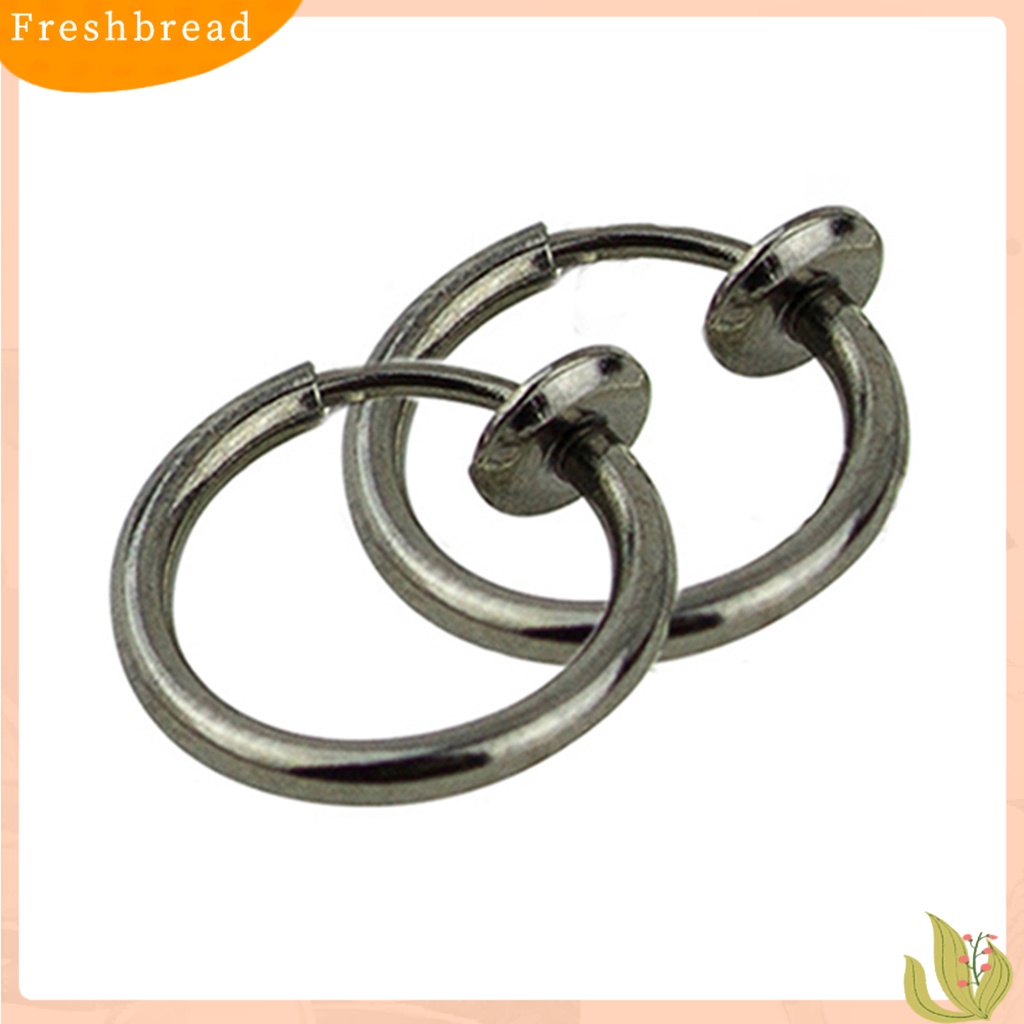 &lt; Freshbread &gt; 1Pc Anting Simple No Deformance Unisex Hidung Telinga Bibir Tindik Hoop Ring Untuk Club Pesta