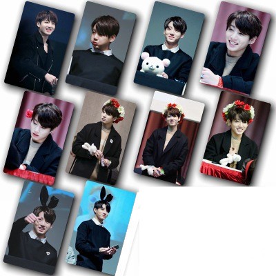 Stiker Custom Kpop Bts Untuk JUNG KOOK HD Tahan Air Lustre Photo Card Crystal Card Sticker LY