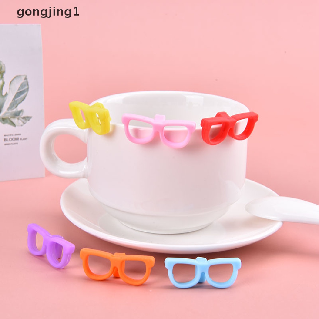 Ggg 6Pcs Gelas Silikon Berbentuk Gelas Wine Penanda Gelas Minum Identtifier Goblet ID