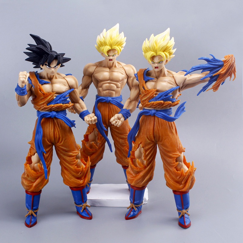 33cm Anime Dragon Ball Figure GK Super Saiyan Son Goku Vegeta PVC Model Ornamen Mainan Tokoh Anime Untuk Mainan Anak