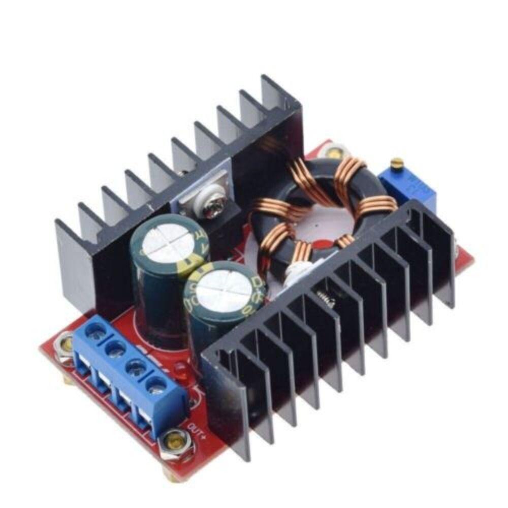 TOP Step Up Boost Converter Adjustable Voltage Regulasi DC 10-32V Ke 12-35V