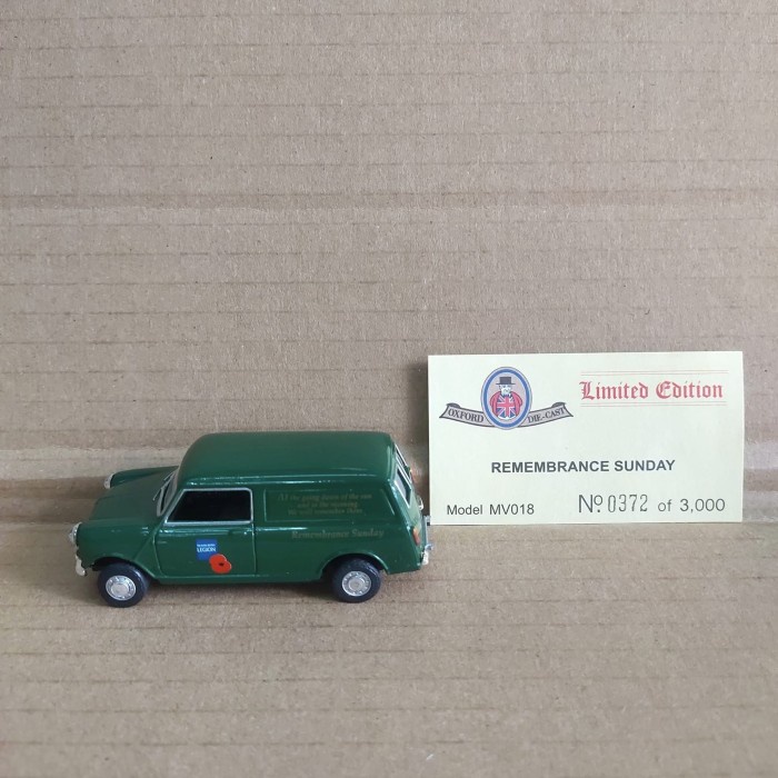 Oxford 1/43 Austin Morris Mini Panel Van British Legion Made in China