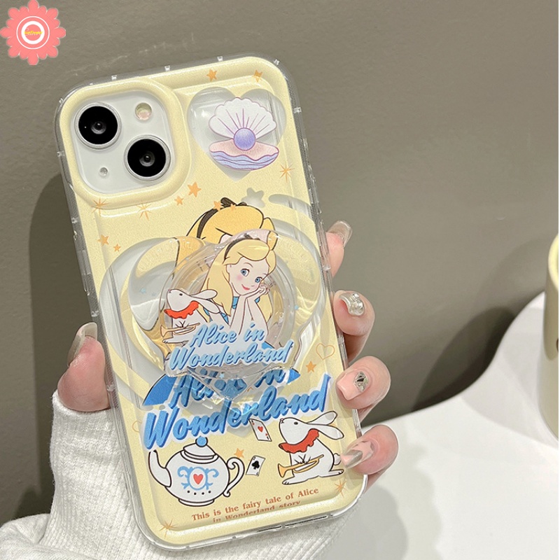 IPHONE Casing Ponsel Kompatibel Untuk Iphone11 14 13 12 Pro MAX 7Plus XR 6 6S Plus X XS MAX Kartun Disney Princess Lucu Mermaid Alice Shockproof Airbag Lembut Tpu Cover