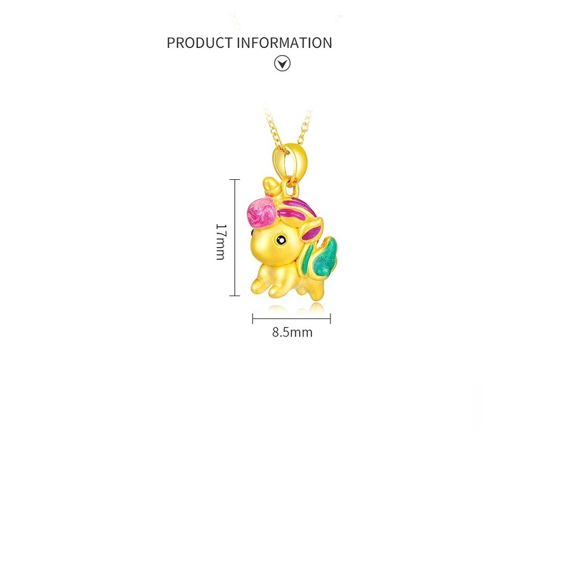 Goldkingdom Fashion Perhiasan Aksesoris Ready Stock Berlapis Emas Liontin Lucu Pelangi Unicorn Wanita Liontin Binatang Mitos Liontin Kalung