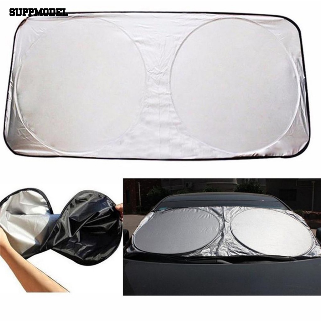 Suppmodel Reusable Car Sun Shade Aksesoris Interior Otomotif Pelindung Matahari Kaca Depan Mobil Tahan UV