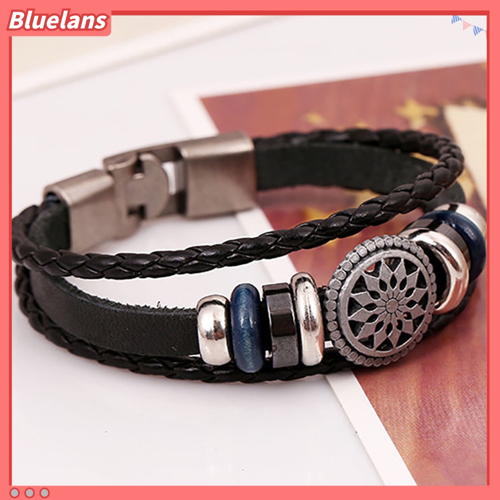 {In Stock} Wanita Pria Kulit Imitasi Lucu Keren Dikepang Cuff Gelang Perhiasan Punk Wristband