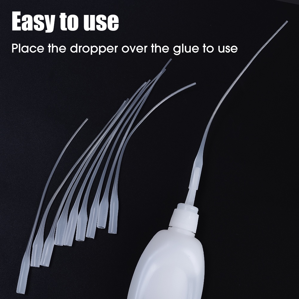Lem Tangan Non Perekat Micro Nozzle 100Pcs Pipet Transparan Cocok Untuk 401dan502lem Presisi Aplicator Dropper Nozzle DIY Craft Dispensing Hose