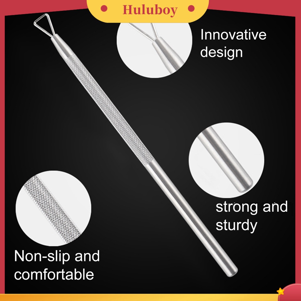 {In Stock} Pendorong Kuku Padat Anti-Slip Stainless Steel Gel Polish Removal Cleaner Tools Untuk Manicure